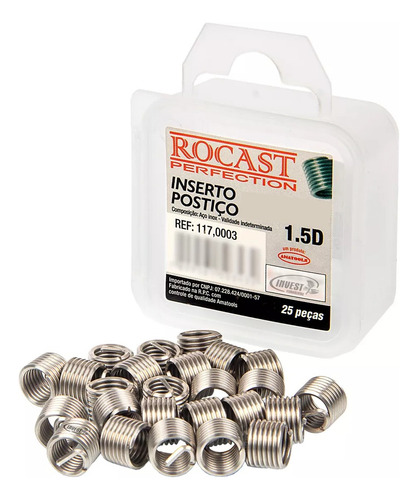 Kit Rosca Postiça Helicoil M 12 X 1,25 Com 10 Pçs Rocast