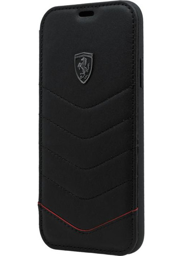 Carcasa Ferrari iPhone X Cuero Genuino Negro