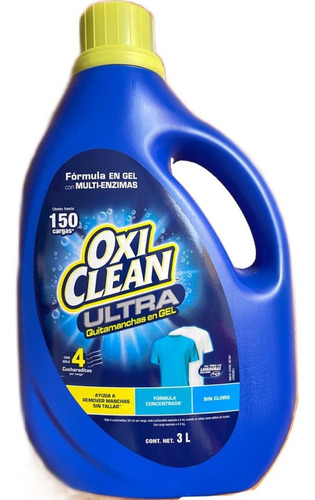 Oxiclean Ultra Quitamanchas 3l En Gel Hasta 150 Cargas