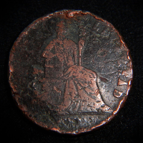 Moneda 1/8 Real 1842 Octavo México Cobre Federal Republica