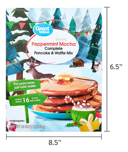 Harina Pancake Waffle Mix Great Value Peppermint Mocha