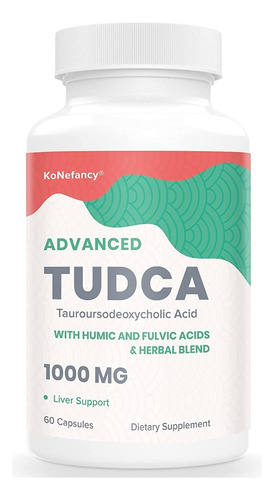 Tudca 1000 Mg Ácido Tauroursodeoxicólico Protector Hepático Sabor S/n