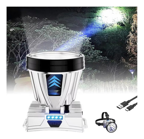 Linterna Frontal Recargable De Alta Potencia Super Bright