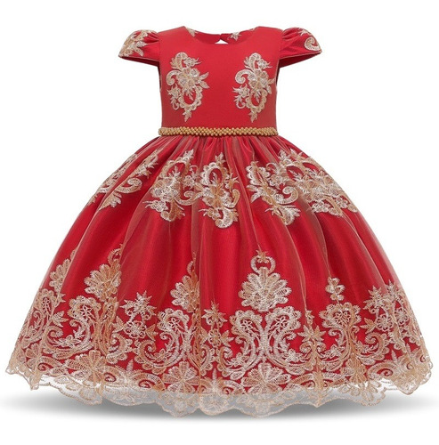 Vestido Para Niña Rojo, Elegante, Fiesta, Cumpleaños.