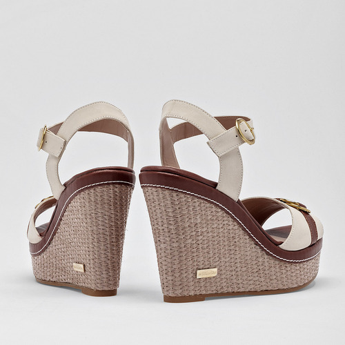 Sandalias Plataforma Mujer Moramora Latte Cafe 125-498