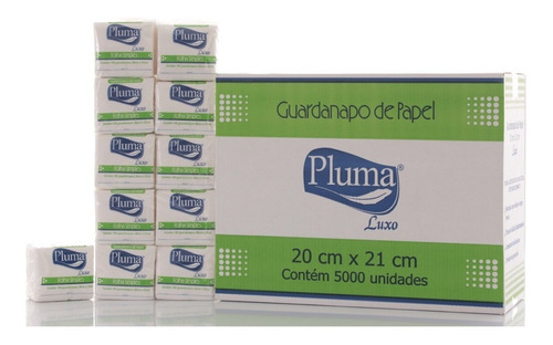 Guardanapo Luxo Folha Simples 20 X 21 Cm 5.000 Unid Pluma