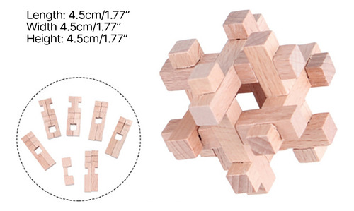 Rompecabezas 3d De Madera Para Quitar Cerraduras Y Ensamblar