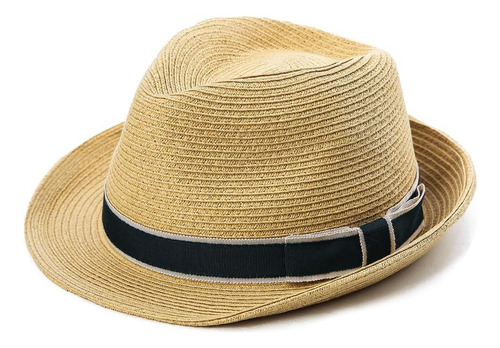 Fancet Sombrero Fedora Paja Beige Plegable Panamá Sol Verano