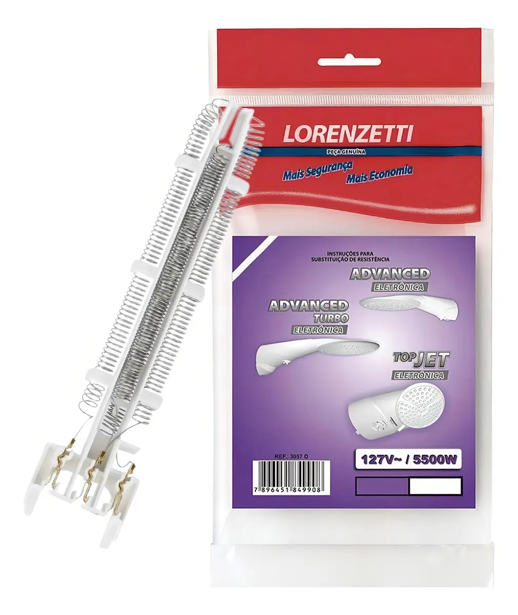 Resistência Lorenzetti Advanced Eletrônica 3056-e 127v 5500w Acabamento Branco Cor Branco