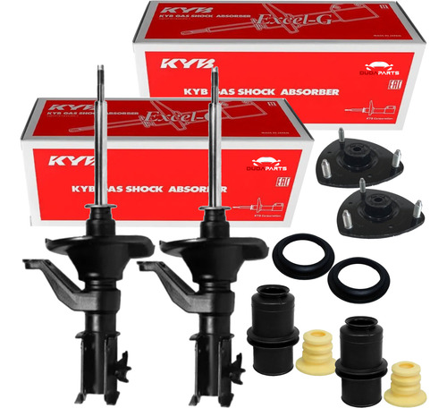 Par Amortecedor Kit Coxim Dianteiro Honda Civic 2001 A 2002 