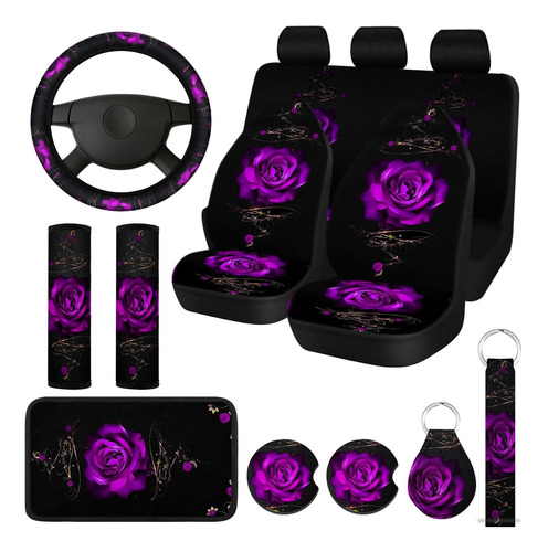 Tallew Juego Completo 15 Funda Asiento Coche Diseño Flor