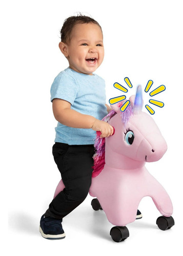 Caballo Radio Flyer Montable Con Ruedas Rosa Niñas Unicornio