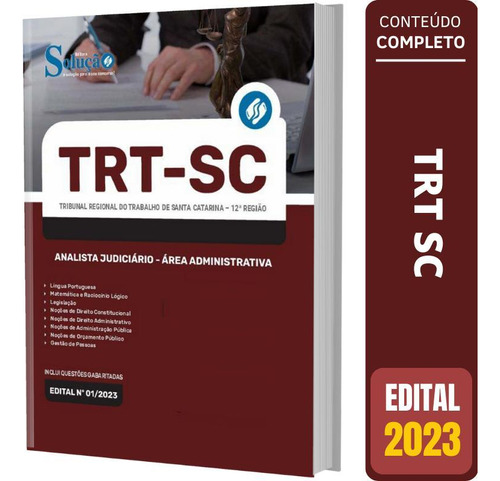 Apostila Trt Sc 2023 Analista Judiciário Área Administrativa