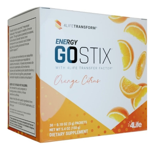 Energy Go Stix Naranja Cítrica 