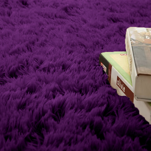 Alfombra Piso Nordico Pelo Mono Liso Rectangular 100 X 140 1.4 M 1 M Violeta