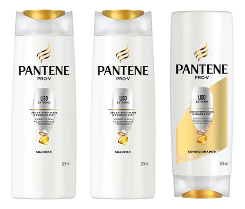 Kit Pantene Liso Extremo 2 Shampoo 175ml + 1 Cond 175ml