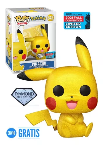 FUNKO POP GAMES POKEMON # 842 PIKACHU DIAMOND COLLECTION 2021 FALL  CONVENTION