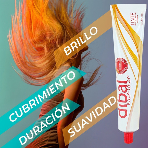Tinte Para Cabello En Crema Dibal 100g Colores Tono 9.1 Rubio Muy Claro Ceniza