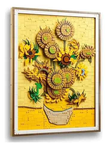 LEGO Art Vincent Van Gogh Sunflowers Quadro Decorativo 38x27cm Colecionável Adultos