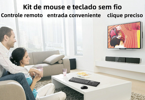 Kit Teclado E Mouse Sem Fio Usb 2.4ghz Combo Com Bateria