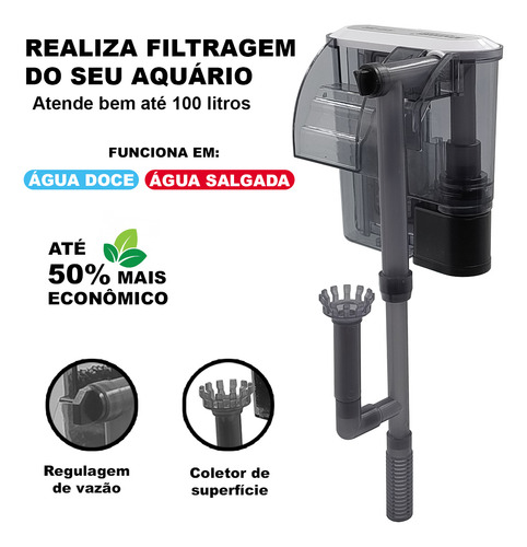 Filtro Externo Hang On Hf 802 P/ Aquario Até 100 Litros 220v