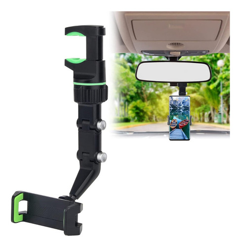 Soporte Para Teléfono Con Espejo Retrovisor 360o