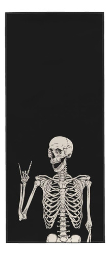 Rock And Roll Skeleton Hippie Skull Toallas Suaves Para Los