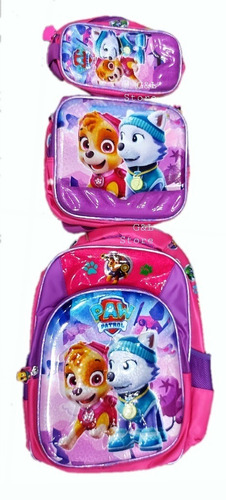 Kit Morral Frozen +  Lonchera Termica + Cartuchera