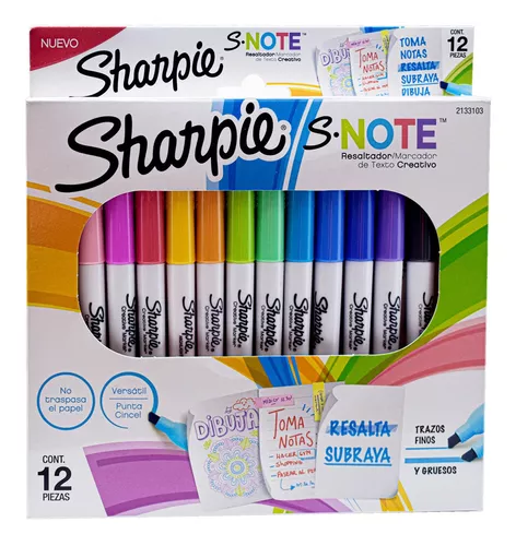 Plumones Sharpie Lavables Colorear Resaltar Dibujo Marcatext