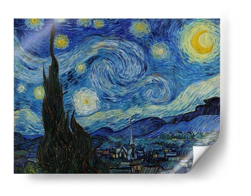 Póster 4k De La Noche Estrellada Van Gogh | 86cmx56cm Nuevo