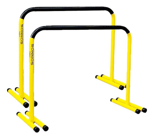 2 Barras Paralelas 66 Cm Gimnasia Calistenia Fondos Sonnos Color Amarillo