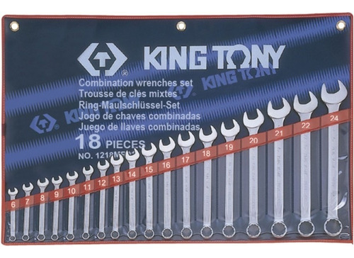 Jogo De Chave Combinada Com 18 Peças (6-24mm) King Tony