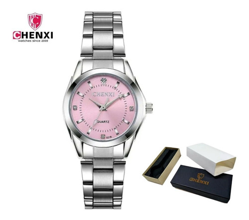 Relógio Feminino Delicado Aço Inoxidável Chenxi Original