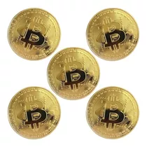 Comprar Set 5 Monedas Bitcoins Conmemorativa Doradas Coleccionables