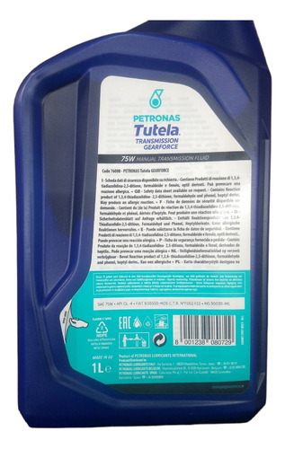 Aceite Tramision Tutela Gearforce Sae 75w Ap Gl 4