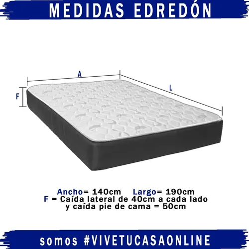 Set Edredón Blanco/ Prensado/ Cama Doble 1.40