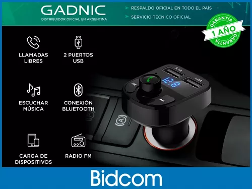 Bluetooth Transmisor FM para coche Reproductor de MP3 Kit de adaptador de  radio