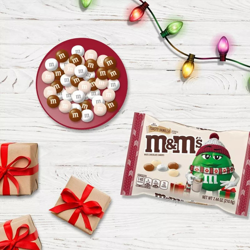 M&m Navidad Lunetas Sabor Vainilla Tostada 7.44 Oz