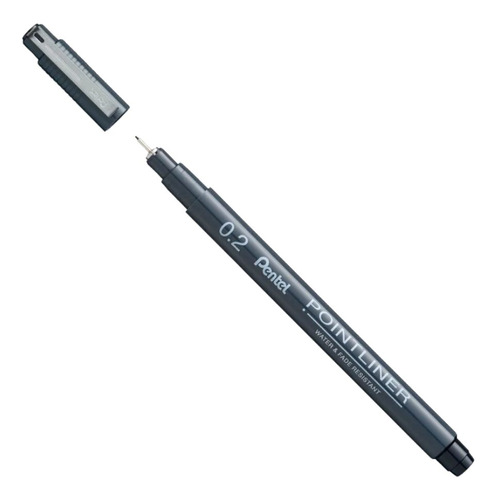 Caneta Nanquim Pointliner 0.2mm Preto - Pentel