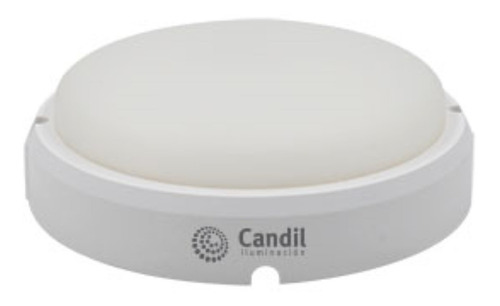 Imagen 2 de 9 de Aplique Pared Techo Exterior Pvc Redonda Led 12w Candil