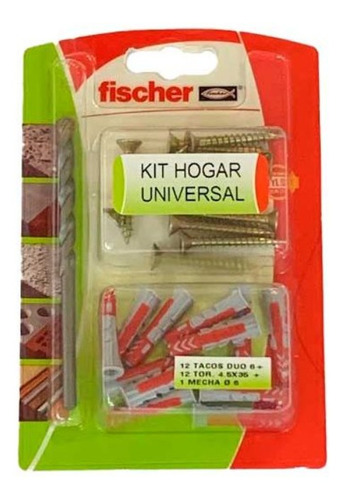 Kit Set Fischer X4 Tornillos Y Tarugos + 1 Mecha Widea 10mm