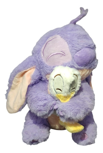 Peluche Stitch Con Pato Muy Suave Mediano Excelente Calidad Lila