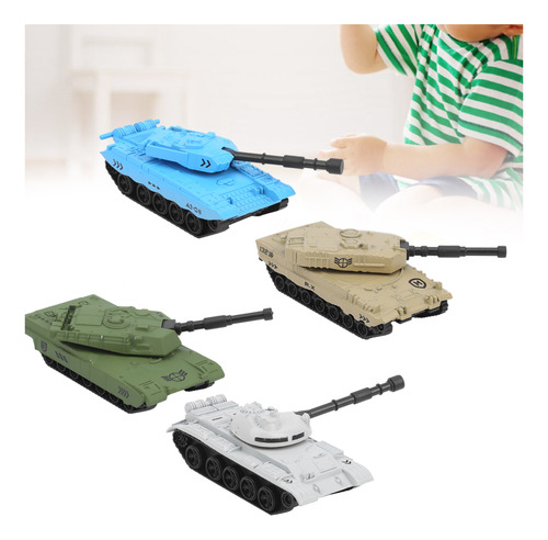 Modelo De Tanque De Aleación De 4 Piezas, Decoración Militar