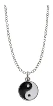 Comprar Collar Yin Yang Blanco Negro Dije Yin Yang Cadena Acero Moda