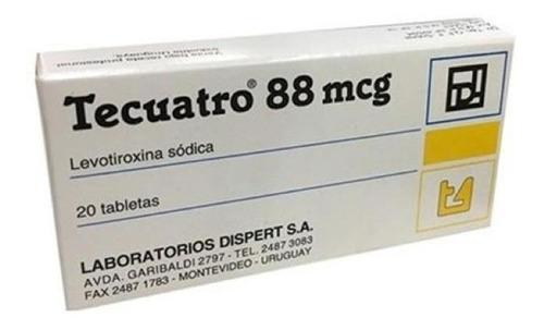 Tecuatro 88mcg X 20 Comprimidos - T4 Levotiroxina