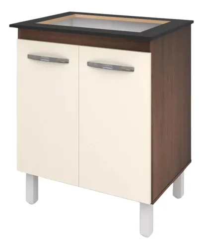 Armario Balcao Para Cooktop 5 Bocas Com 2 Portas 70cm Jade