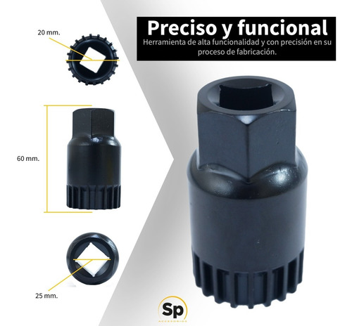 Imagen 2 de 3 de Extractor Para Centro De Eje Sellado Para Bicicleta