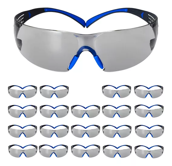  Pack De 20 Gafas De Protección 3m, Negro/azul