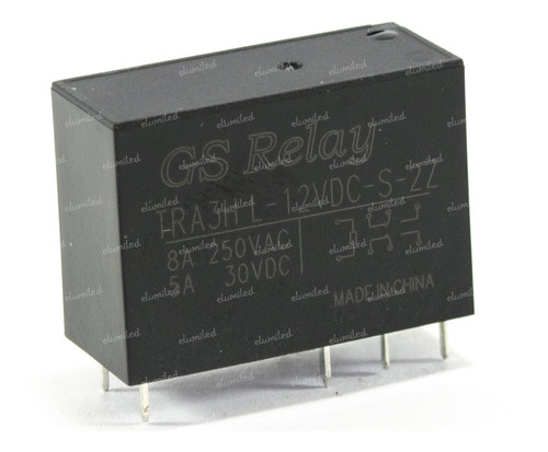 5x Tra3h L-12 Rele Relay Bobina 12v 8a 250v 2 Inversores