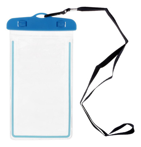 3 Bolsa Móvil Impermeable Universal Para Teléfono Azul